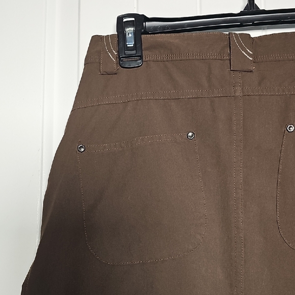 Mountain Hardware Sz 6 Brown Tennis Mini Skirt with Blue Accents - Picture 9 of 14